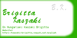 brigitta kaszaki business card